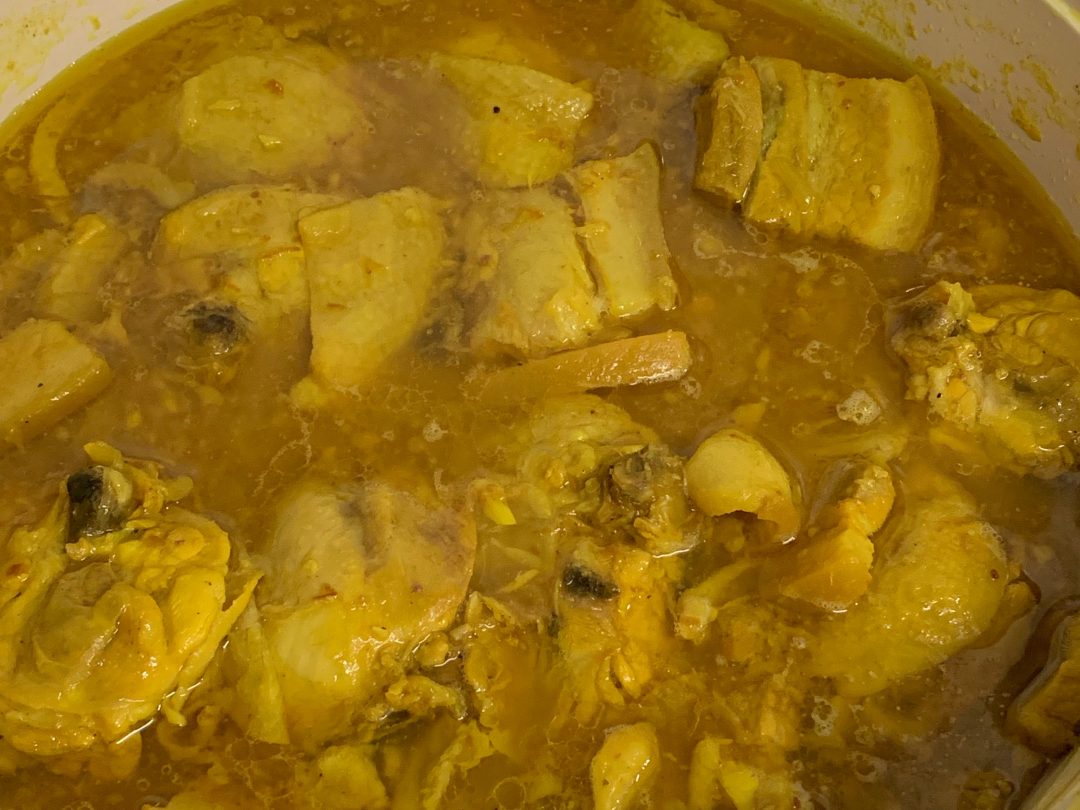 Adobong Dilaw or Sour Stew with Turmeric