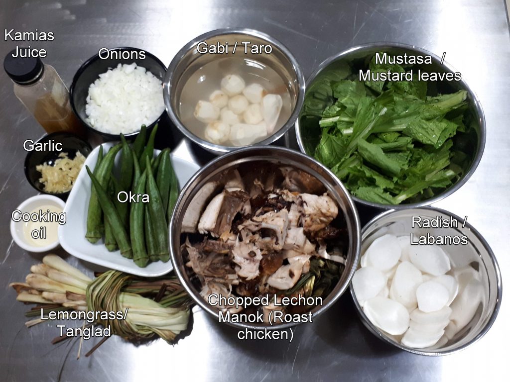 Ingredients for Lechon Sinigang