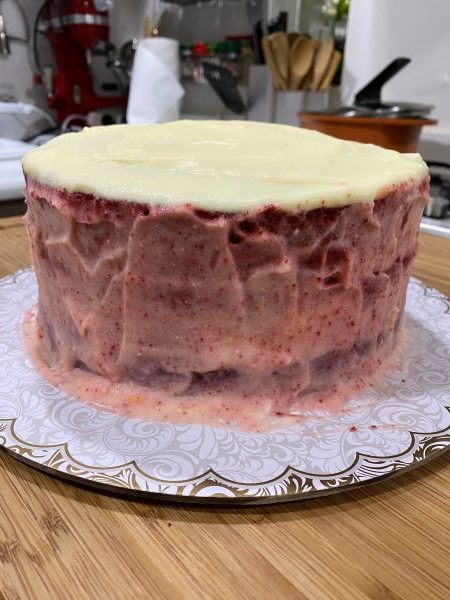 Red Velvet Cake with crumb coat